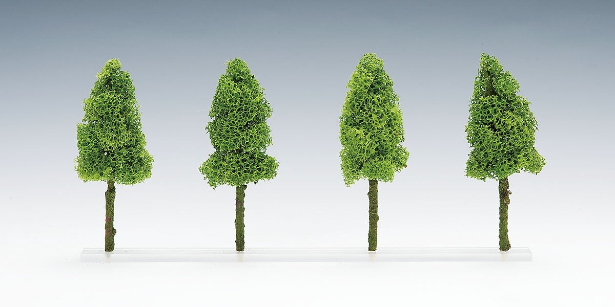 N Scale Deciduous Tree (Green/4pcs)