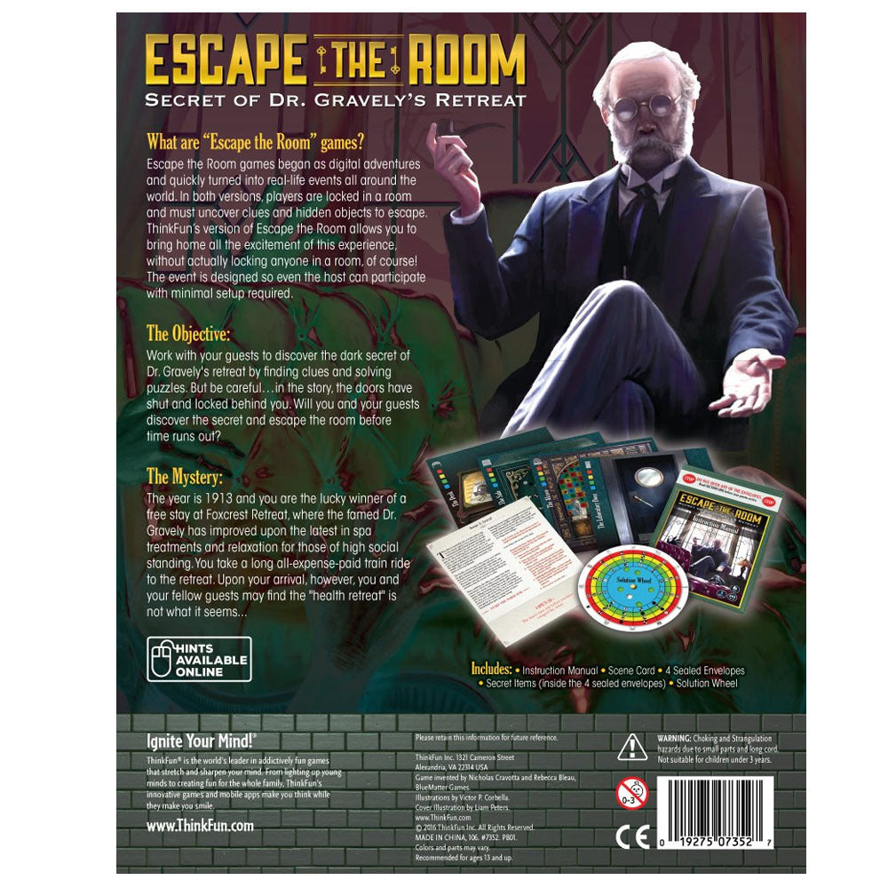 Escape Room Dr Gravelys Retreat