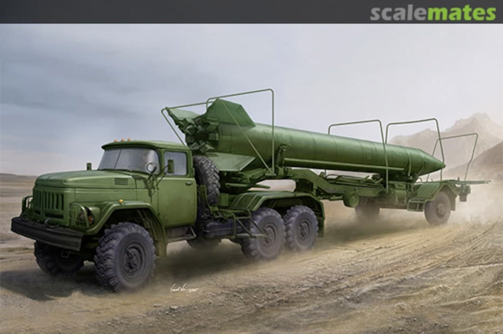 01081 1/35 Soviet Zil131V tow 2T3M1 Trailer with 8K14 Missile Plastic Model Kit