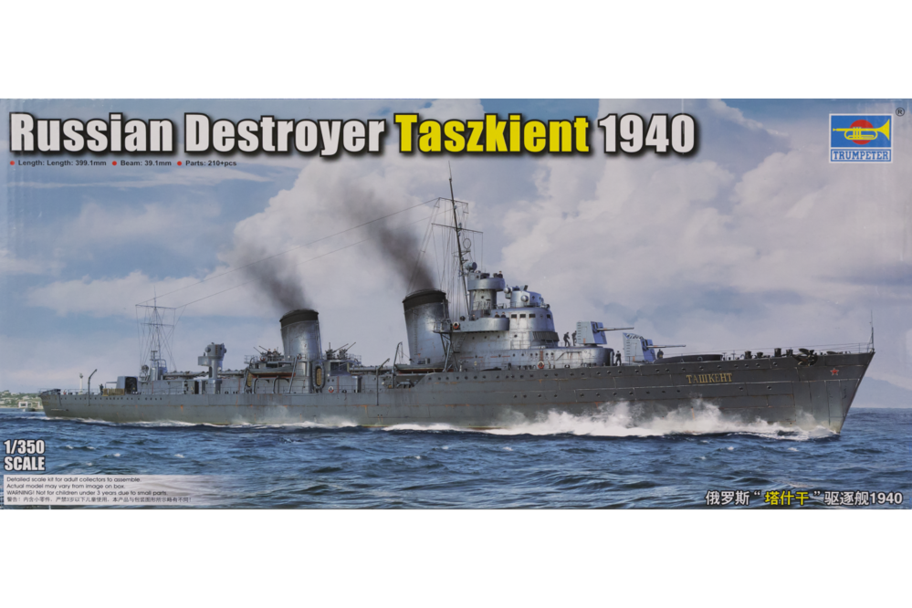 Trumpeter - Trumpeter 05356 1/350 Russian Destroyer Taszkient 1940 Plastic Model Kit