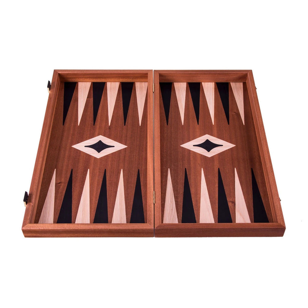 Handmade Mahogany Inlaid Chess and Backgammon with Black and Oak points 38x20cm