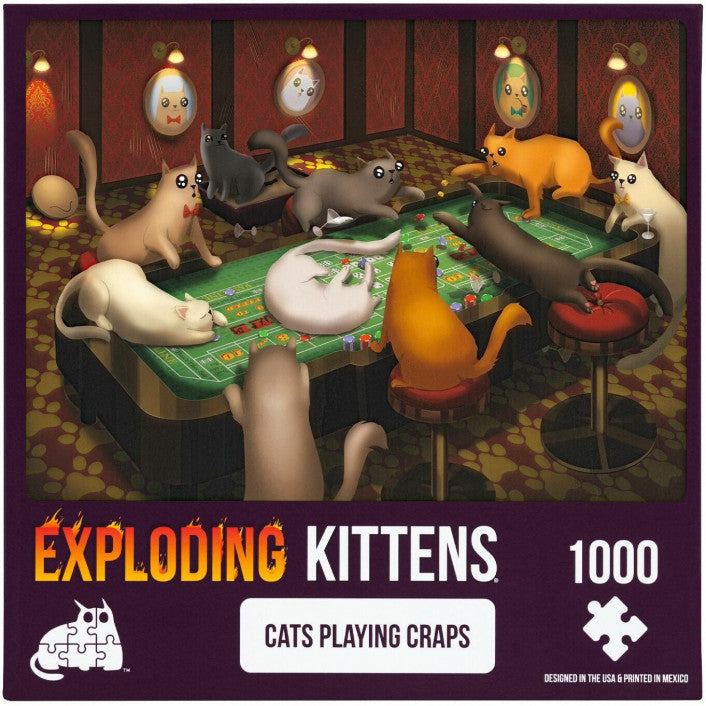 Exploding Kittens Exploding Kittens Puzzle Cats Playing Craps 1000 pieces