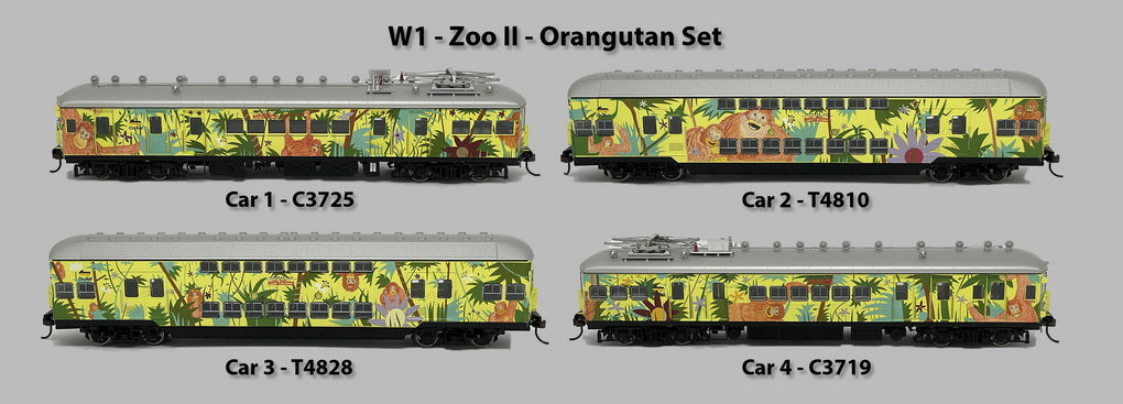 HO Sydney Suburban Sputnik Zoo  Train W Set Orangutan Theme