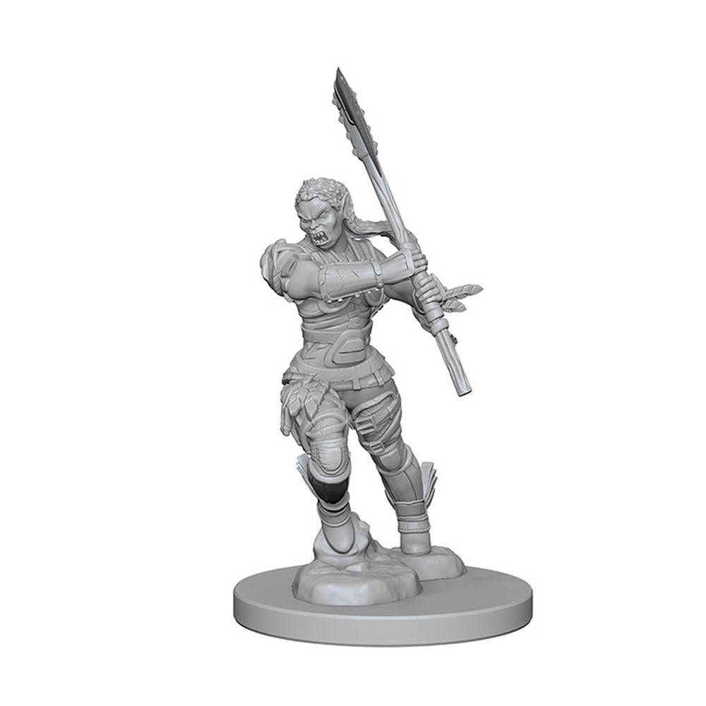 WizKids - Pathfinder Deep Cuts Unpainted Miniatures Female Half-Orc Barbarian