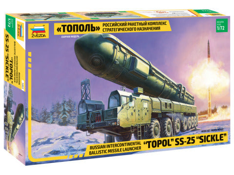 1/72 Russian Intercontinental Ballistic Missile Launcher TOPOL SS25 SICKLE  Plastic Model Kit