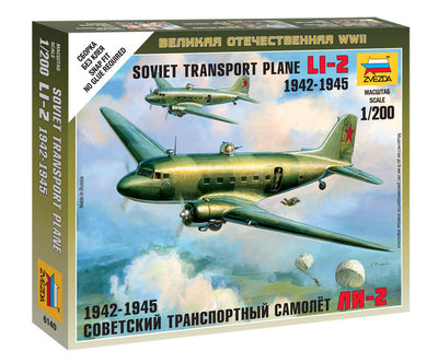 1/200 Soviet Transport Plane Li2 19421945  Plastic Model Kit