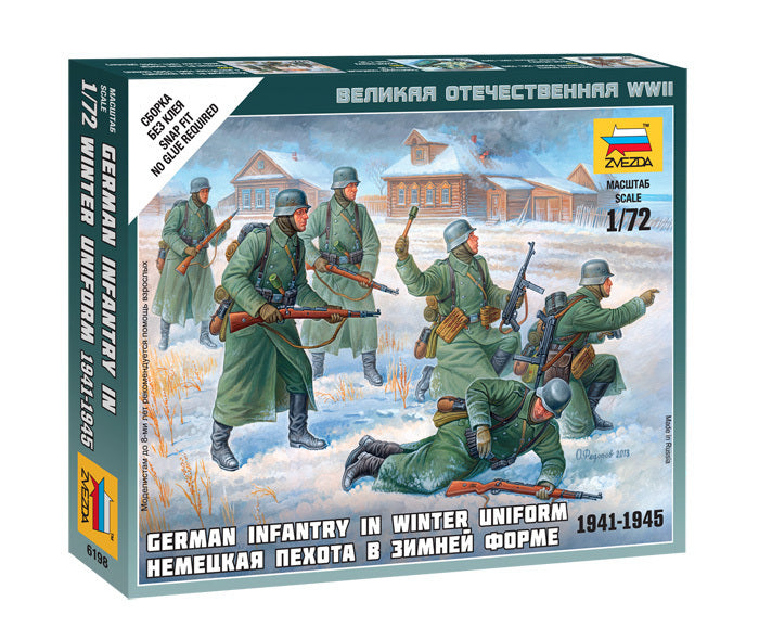 1/72 German Infantry in Winter Uniform  Plastic Model Kit