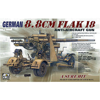 AF35088 1/35 German 8.8cm Flak18 AA Gun Plastic Model Kit