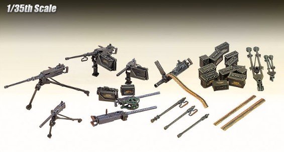 Academy 13262 1/35 U.S. Machine Gun Set Plastic Model Kit