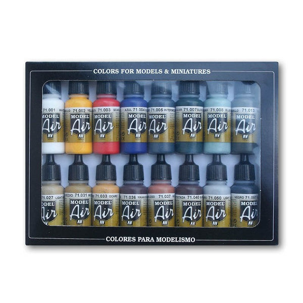 image1_71178 Model Air Basic Colors 16 Colour Acrylic Airbrush Paint Set