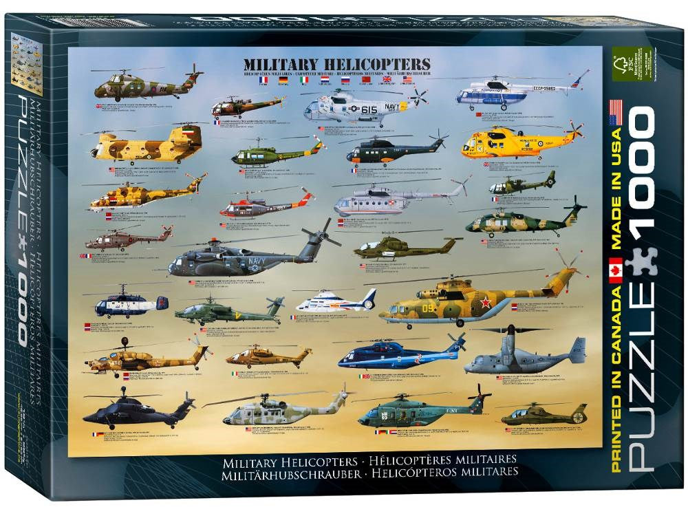 1000pc Military Helicopters