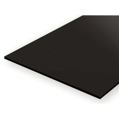 9513 Black Polystyrene Sheet 0.020 x 6 x 12   / 0.51mm x 15cm x 30cm