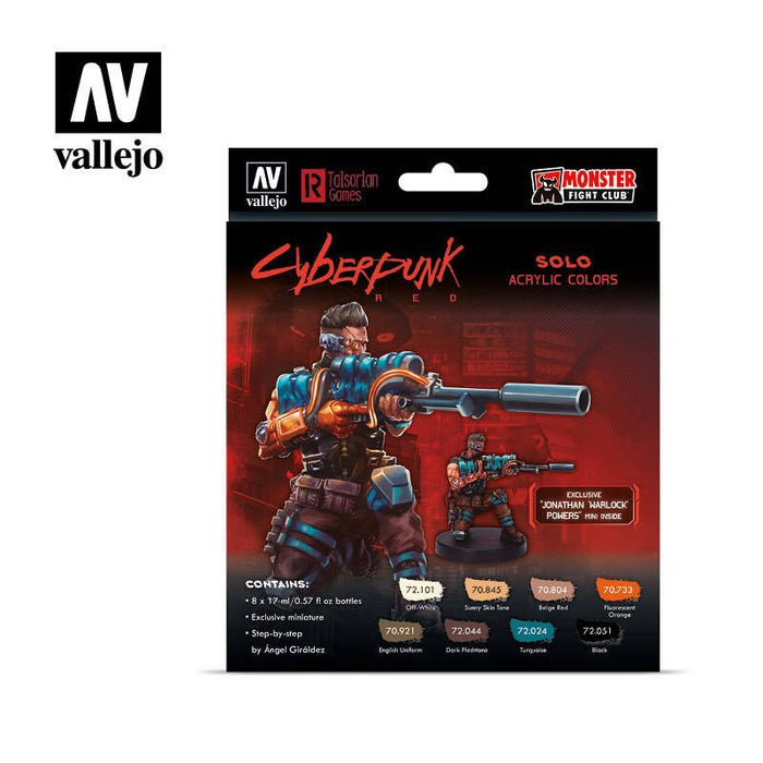 Game Color - Cyberpunk Solo 8-Color Acrylic Paint Set w/ Jonathan Warlock Powers min