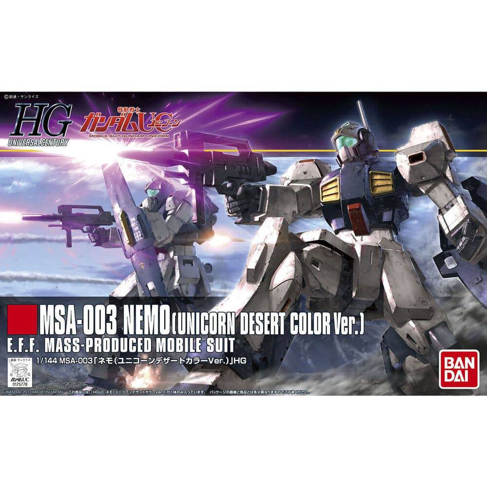 Bandai - 1/144 HGUC MSA-003 NEMO (UNICORN DESERT COLOR Ver. )