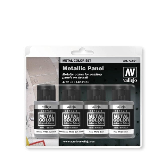 Metal Color - Metallic Panel 4 Color Acrylic Paint Set