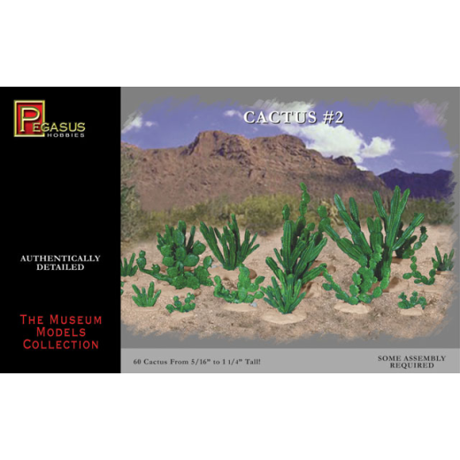 Pegasus 6508 1/48 Cactus set 2 5/16 to 11/4    tall x 60 pcs