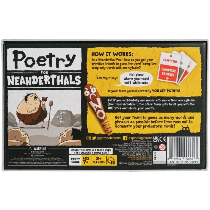 Poetry for Neanderthals
