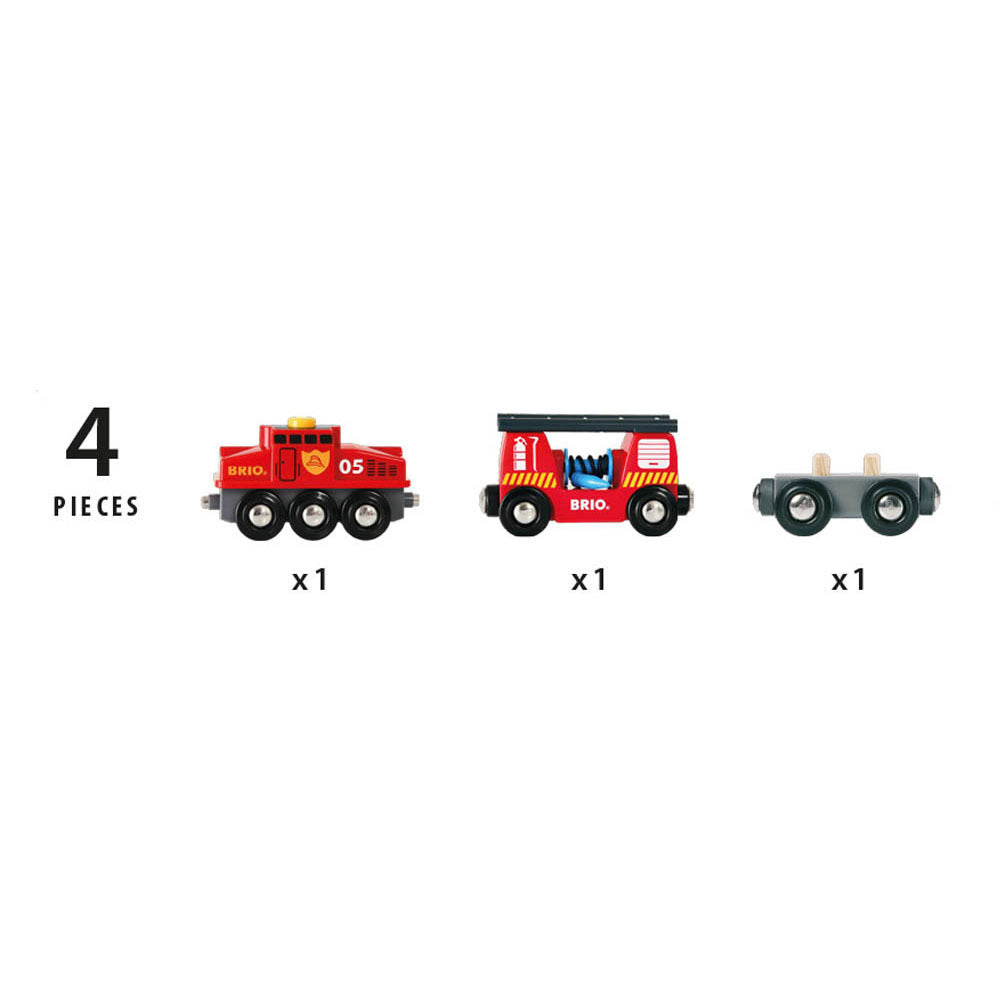 Rescue Firefighting Train 4 pcs