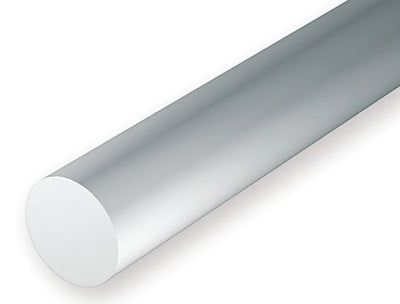 214 White Polystyrene Rod 0.125 x 14   / 3.2mm x 36cm