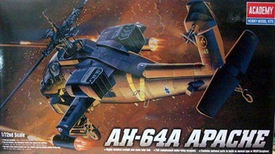 12488 1/72 AH64A Apache Plastic Model Kit
