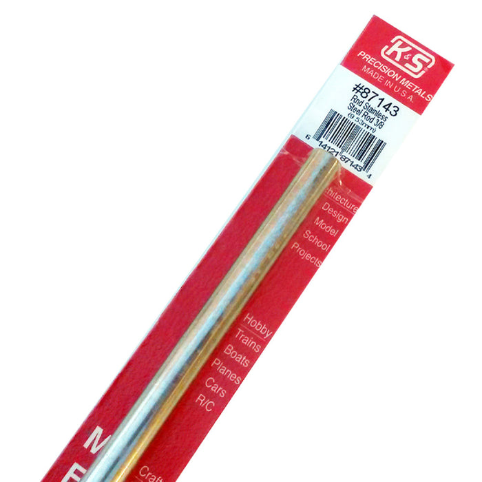 Stainless Steel Rod 3/8" x 12" 1pc