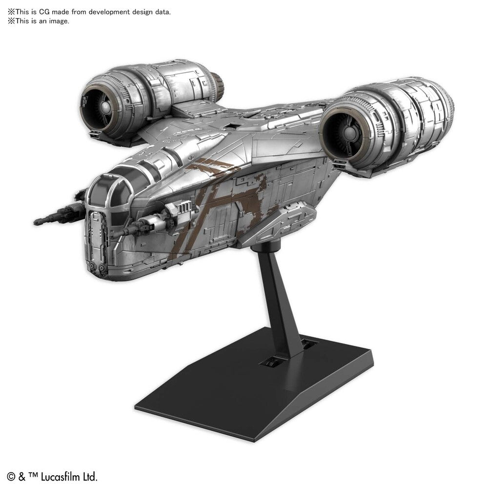 Star Wars Vehicle Model EX018 Razor Crest (Silver Coating)