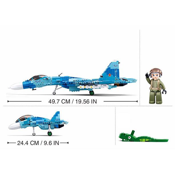 SU-27 Fighter Blue