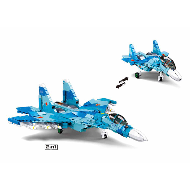 SU-27 Fighter Blue