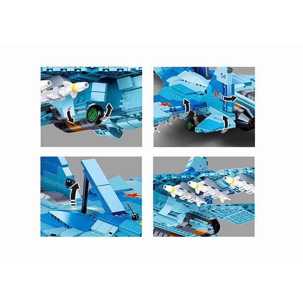 SU-27 Fighter Blue