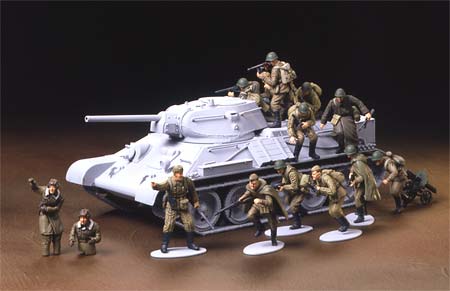 1/48 WWII Russian Infantry and Tank Crew