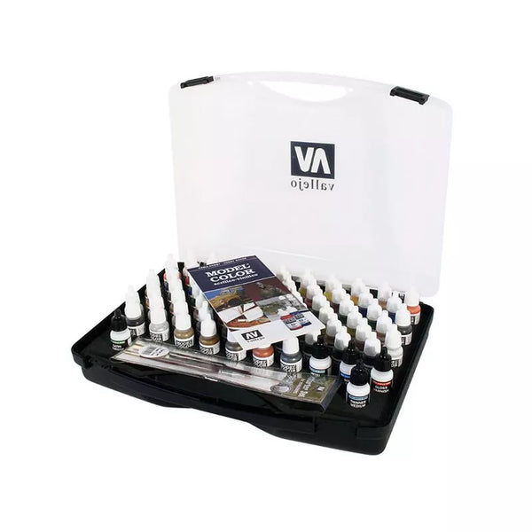 image1_70172 Model Colour 72 Basic Colors + Brushes Plastic Case Acrylic Paint Set