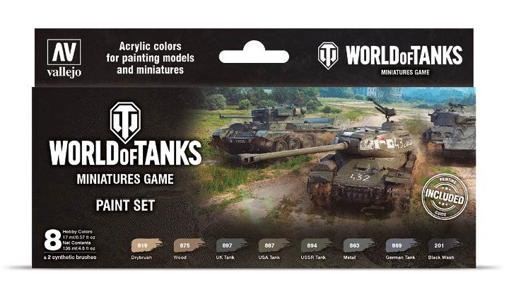 70245 Model Color World of Tanks Miniatures Game Acrylic 8 Colour Paint Set